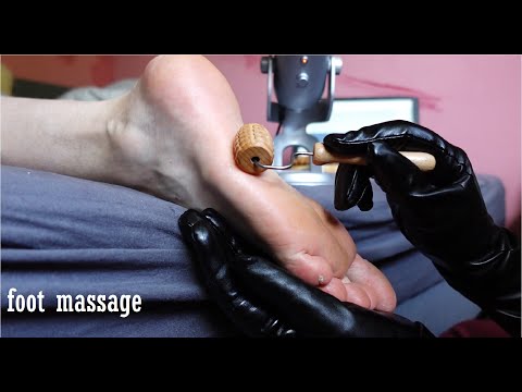 ASMR leather foot massage - no talking