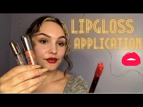 ASMR Swatching Lip Glosses (Lip Smacking & Mouth Sounds)