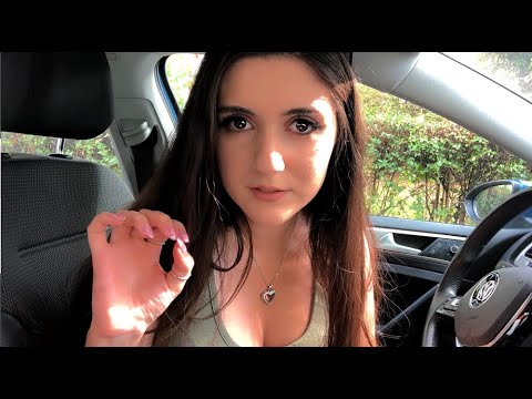 [ASMR] DOING YOUR MAKEUP IN THE CAR (because you forgot yours...)