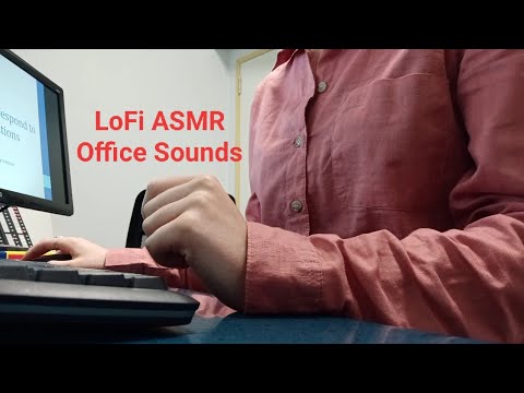 Lo-Fi ASMR | Typing, White Noise, Office Sounds, No Talking