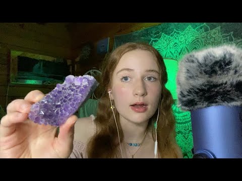 ASMR Crystal Healing ✨🌙 + talking about their meanings 💚 COLLAB WITH BESTIES!!