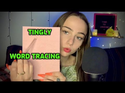 ASMR | Tracing Summer Words 🌸☀️ | guess the word + visual triggers 😴