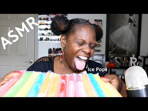 Trying Ice Pops Treat ASMR Eating Sounds