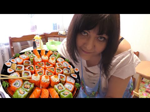ASMR  Japanese food. How to make sushi rolls in your amazing kitchen. NO talking