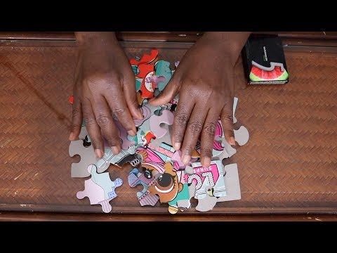 ASMR Chewing Gum Putting LOL Puzzle Pieces Together