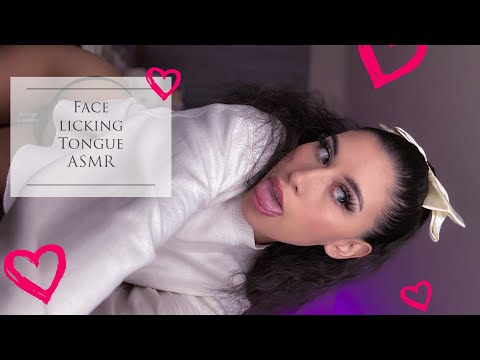 Cleaning your face with my tongue ASMR