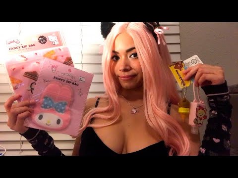asmr daiso haul ♡ tapping, crinkle sounds, tongue clicking, whispering