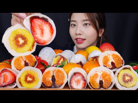 직접만든 과일 찹쌀떡 먹방 ASMR 리얼사운드Chapssaltteok [Glutinous Rice Cake] 꿀꿀선아,suna asmr,音フェチ