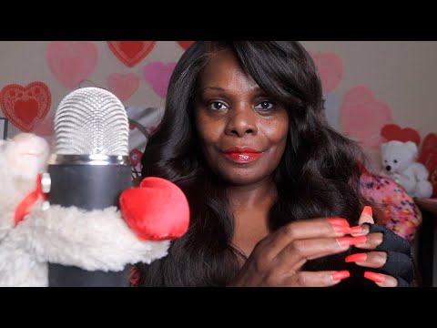 ASMR Red Nails Tapping Sounds