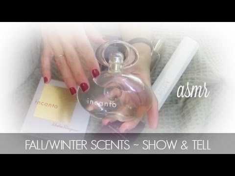 ASMR~FALL/WINTER FRAGRANCE FAVORITES~Show & Tell/Whispering/Tapping/Gentle Hands~