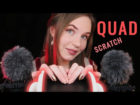 GENTLE BRAIN SCRATCHING and Deep Whispers - Quad ASMR for Tingle Immunity