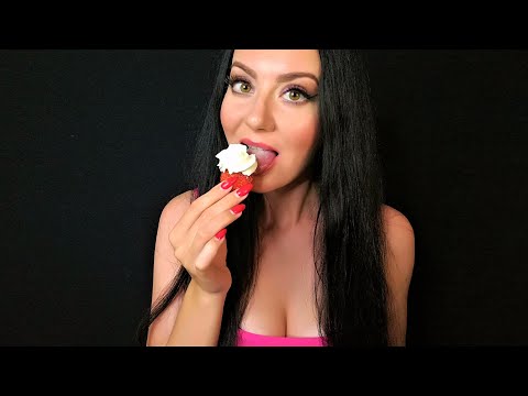 ASMR Eating Strawberry with Whipped Cream 🍓 Girlfriend Roleplay (Juicy Sounds)