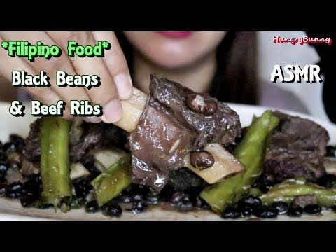 ASMR Filipino Food Black Beans + Beef Ribs