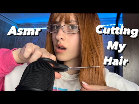 Asmr in 1 minute | Asmr cutting my hair in 1 minute 😳