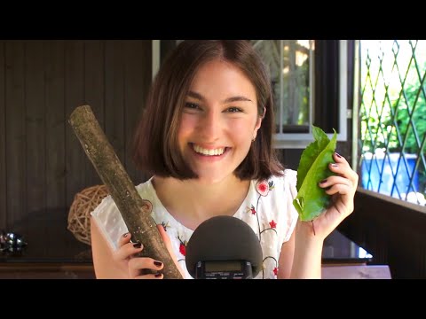 [ASMR] Outdoor 💐🌞 // wood tapping, leaf sounds…// IsabellASMR