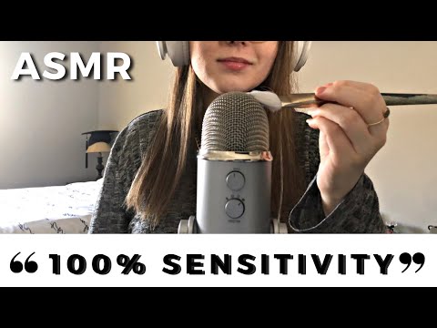 ASMR | Mic Brushing But The Sensitivity Is At 100% 🎙