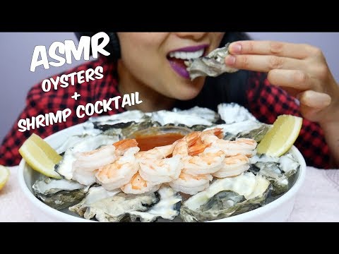 ASMR Shrimp COCKTAIL + FRESH Oysters (EATING SOUNDS) No Talking | SAS-ASMR