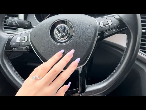 fast and aggressive asmr in my car 🚗 fast tapping and scratching