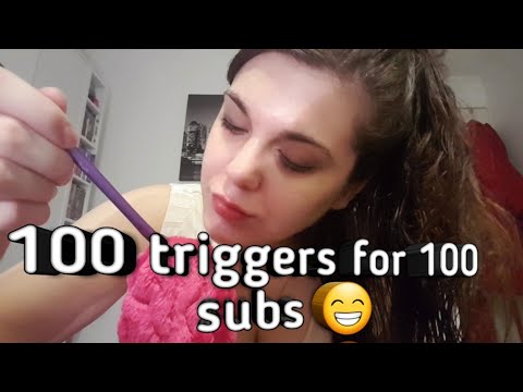 ASMR || 100 triggers for 100 subscribers 😊😊