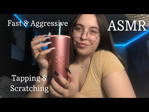 Fast & Aggressive Bottle Tapping & Scratching + Water & Lid Sounds ASMR // Benjamin’s Custom Video