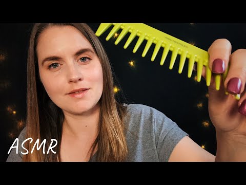 ASMR Mouth Sounds (Tongue Clicking, Sk, and more) with Hand Movements and Combing