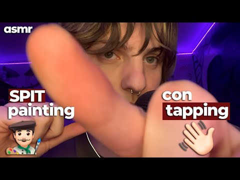 ASMR español Spit Painting con Tapping