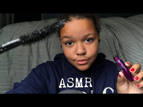 ASMR- relaxed sister does your eye makeup 💄