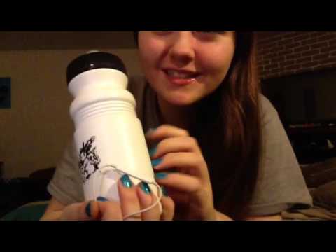 ASMR water bottle shaking and tapping