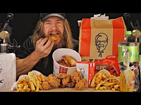 [ASMR] Eating KFC Gravy Triple Bucket [Crispy Crunchy Triggers]