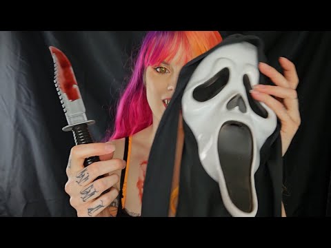 ASMR Vampire GF Ghostface Roleplay | Feedings | FAKE Blood & Prop Knife