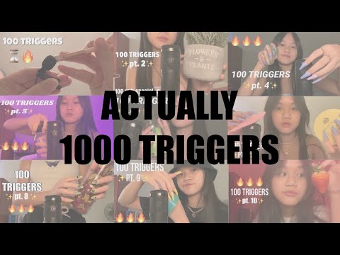 ASMR 1000 TRIGGERS IN 27 MINUTES AND 35 SECONDS ( 100K SPECIAL - no talking )