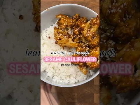 Learning to Cook: Sticky Sesame Cauliflower #cooking