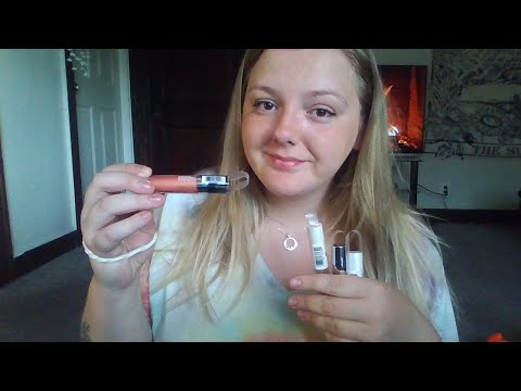 ASMR- Trying Dollar Tree Makeup (lipstick, eyeshadow, highlighter)