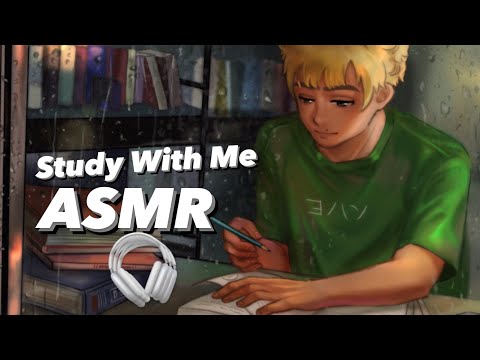 [ASMR] Study With Me While It Rains (Rain Sounds, Writing Sounds, Paper Sounds, Loopable)