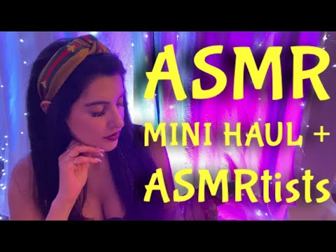 ASMR Whispered Mini Haul and ASMRtists I’ve Been Watching (Tapping, Paper, Liquid, Lids & More)