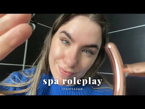 ASMR Spa Roleplay ( Layered Sounds) | Gua Shua Sounds and Face Massage