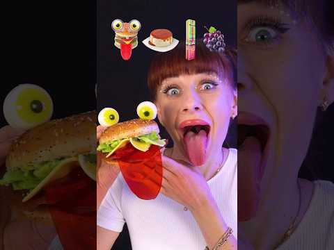 ASMR Emoji Giant Gum, Funny Burger #shorts