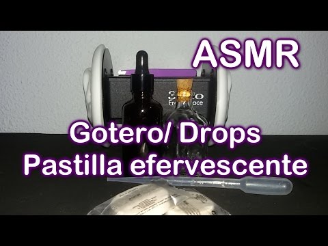 ASMR español sonidos cosquillosos/gotero/pastilla efervescente/drops/ binaural