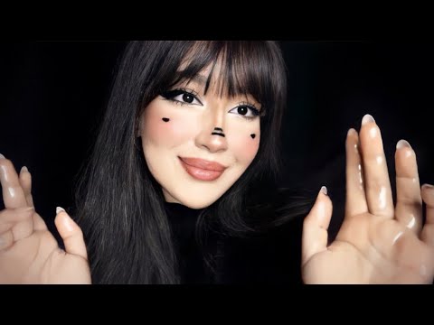 ASMR | face oil massage & whispering, personal attention, mouth sounds