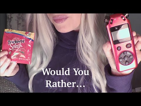 ASMR Gum Chewing "Would You Rather" Q & A | Close Tingly Whisper