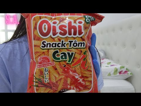 Asmr | Monching on Spicy Shrimp Chips (Quiet)