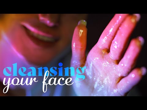 ASMR ~ Cleansing Your Face ~ Face Massage, Layered Sounds, Personal Attention, Closeup