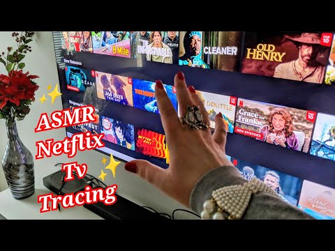ASMR Netflix TV Tracing  (Fast tracing and tapping compilation)
