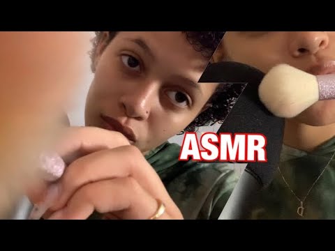 FAST AND AGGRESSIVE ASMR | face brushing, mic brushing, mouth sounds