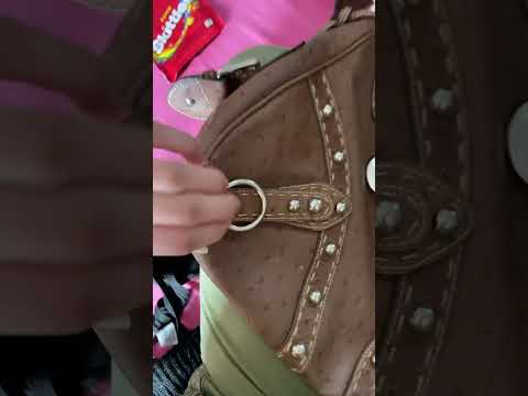 ASMR ~ Fast tapping and scratching on my leather bag👜 #asmr  #asmrvideo #shorts