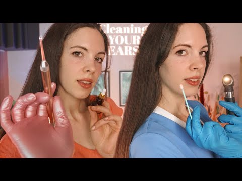Twin ASMR Ear Cleaning On A Rainy Day (1st Person perspective)