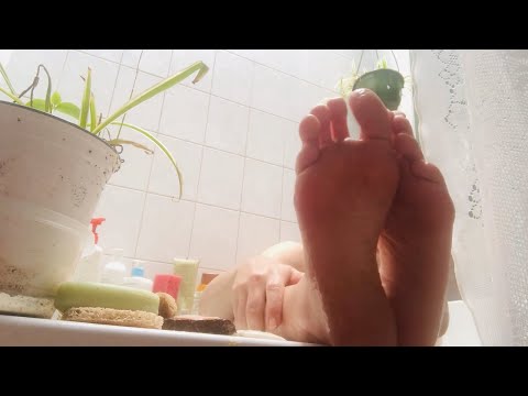 ASMR Bare feet bath talking to you