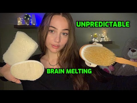 ASMR | Exfoliating Your Skin 🧖‍♀️💖 | unpredictable intense sounds for tingles 😴