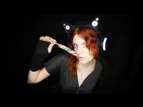ASMR | Licking Sucking Long Lollipop (No Talking) | Eating Sounds