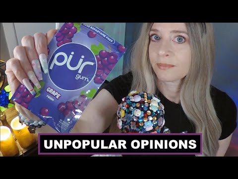 ASMR Gum Chewing Unpopular Opinions | Whispered, Nail Tapping
